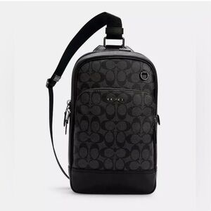 COACH Men’s Crossbody In Signature Canvas Authentic C2932